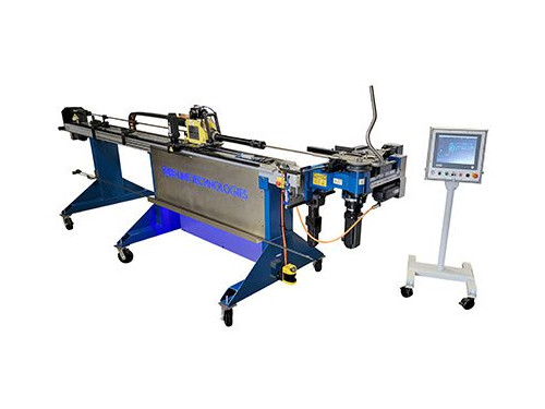 The Form-Line 1.0 - a 1" all-electric CNC tube bender that allows precision programming of all axes to control the rotary draw bending process.