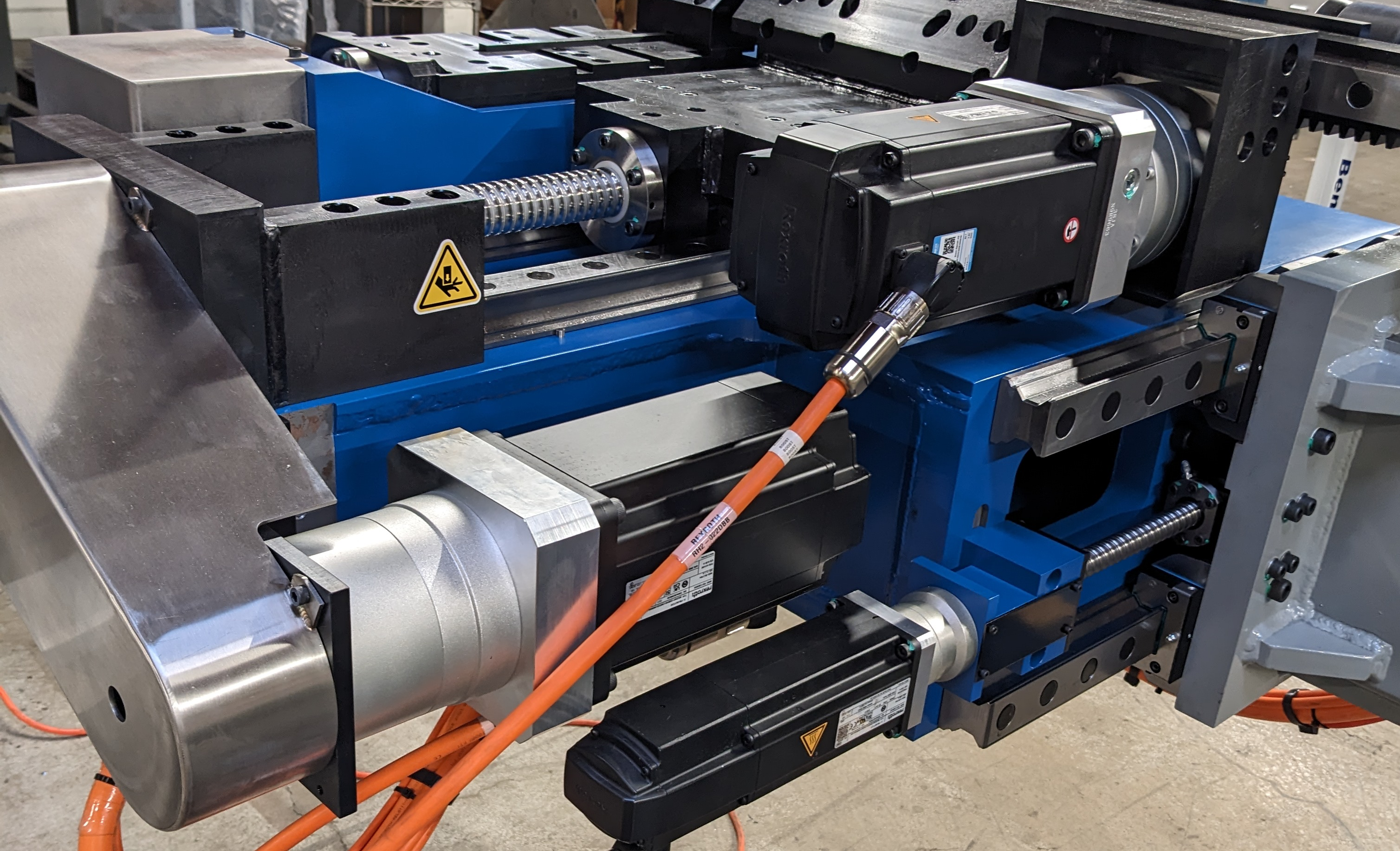 Bosch Rexroth MS2N motors pictured on a CNC Tube Bender.