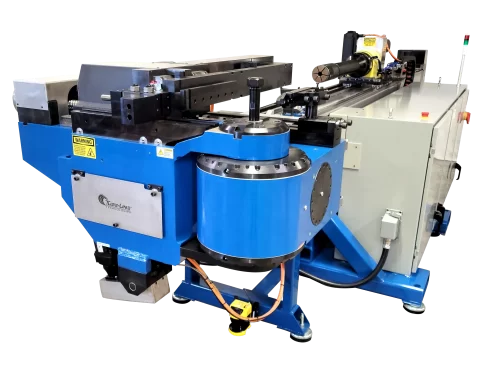 The Form-Line 3.0, an all-electric 3" CNC tube bender that allows precision programming of all axes to control the rotary draw bending process.